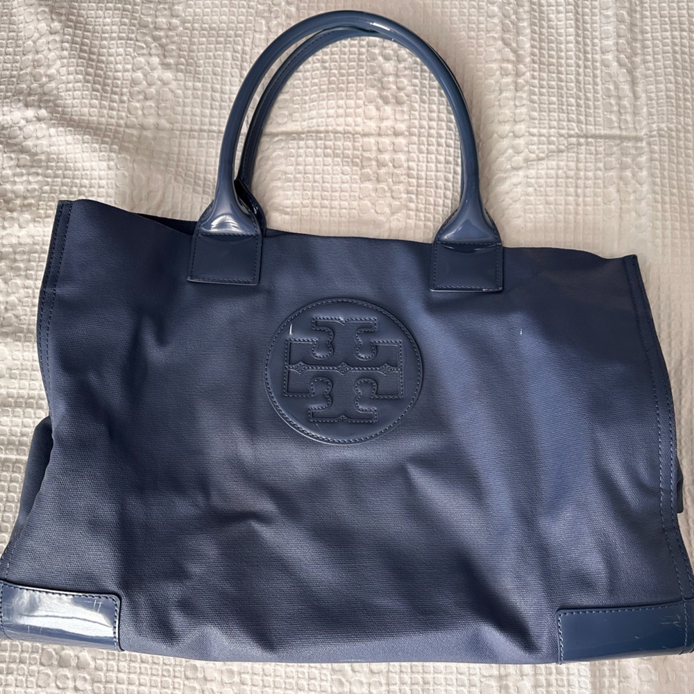 Navy Blue Tory Burch Tote